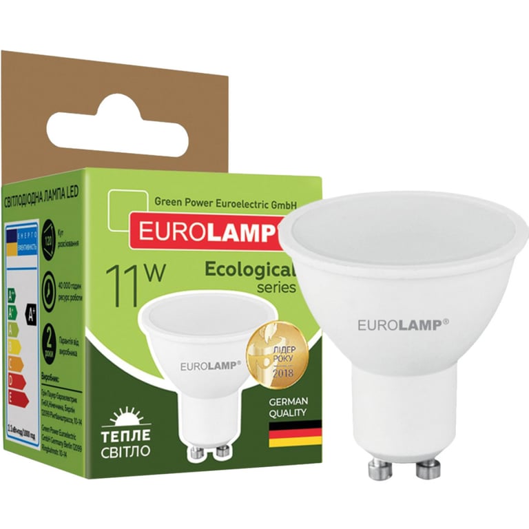 Лампочка Eurolamp LED SMD MR16 11W GU10 3000K 220V (LED-SMD-11103(P)) - фото 1