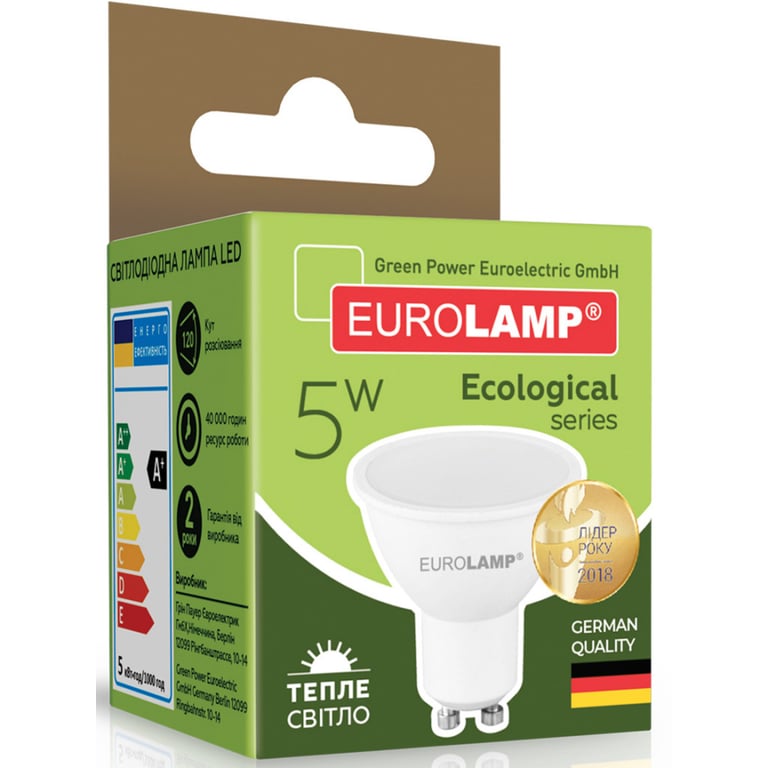 Лампочка Eurolamp LED SMD MR16 5W GU10 3000K 220V (LED-SMD-05103(P)) - фото 3