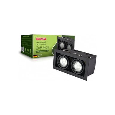 Світильник точковий Eurolamp LED GU10x2 black (LHK2-LED-GU10(black)) - фото 1