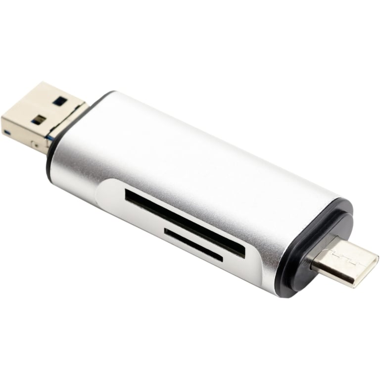 Концентратор XoKo AC-440 Type-C USB 3.0 and MicroUSB/SD Card Reader (XK-AС-440) - фото 1