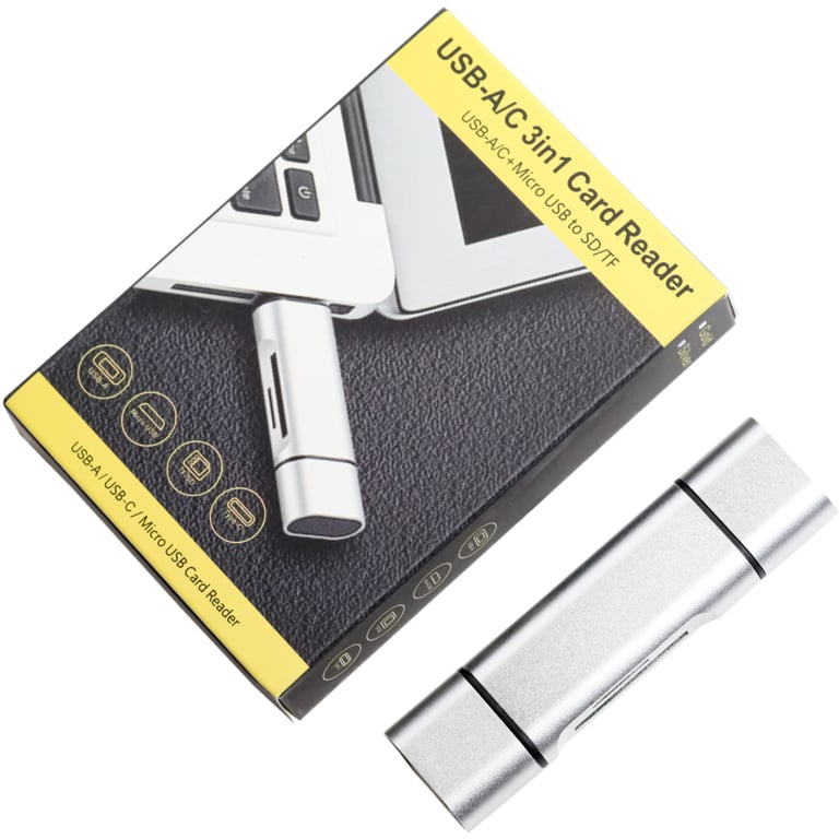 Концентратор XoKo AC-440 Type-C USB 3.0 and MicroUSB/SD Card Reader (XK-AС-440) - фото 6