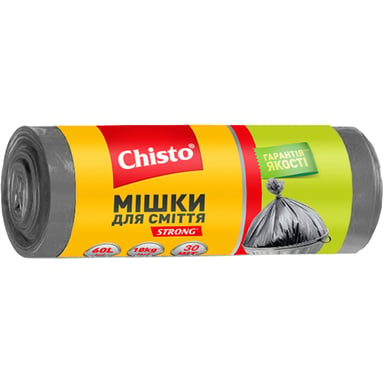 Пакети для сміття Chisto Strong 60 л 30 шт. (4823098408000) - фото 1