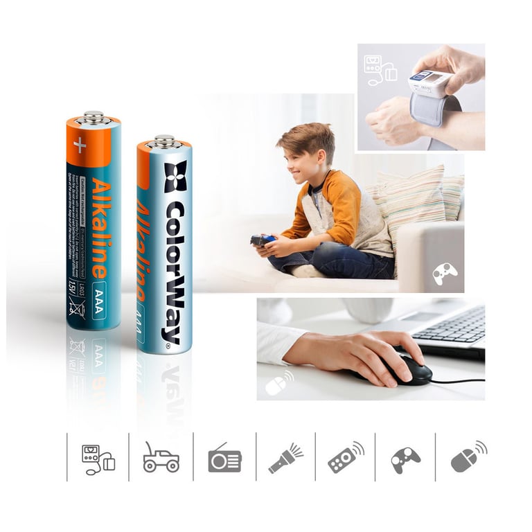 Батарейка ColorWay AAA LR6 Alkaline Power (лужні) * 40 colour box (CW-BALR03-40CB) - фото 3