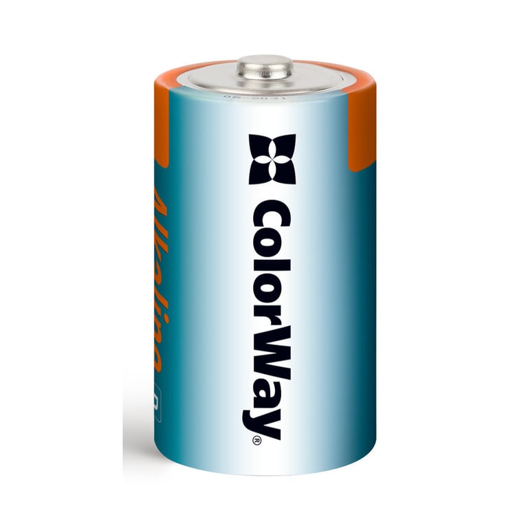 Батарейка ColorWay D LR20 Alkaline Power * 2 (CW-BALR20-2BL) - фото 1