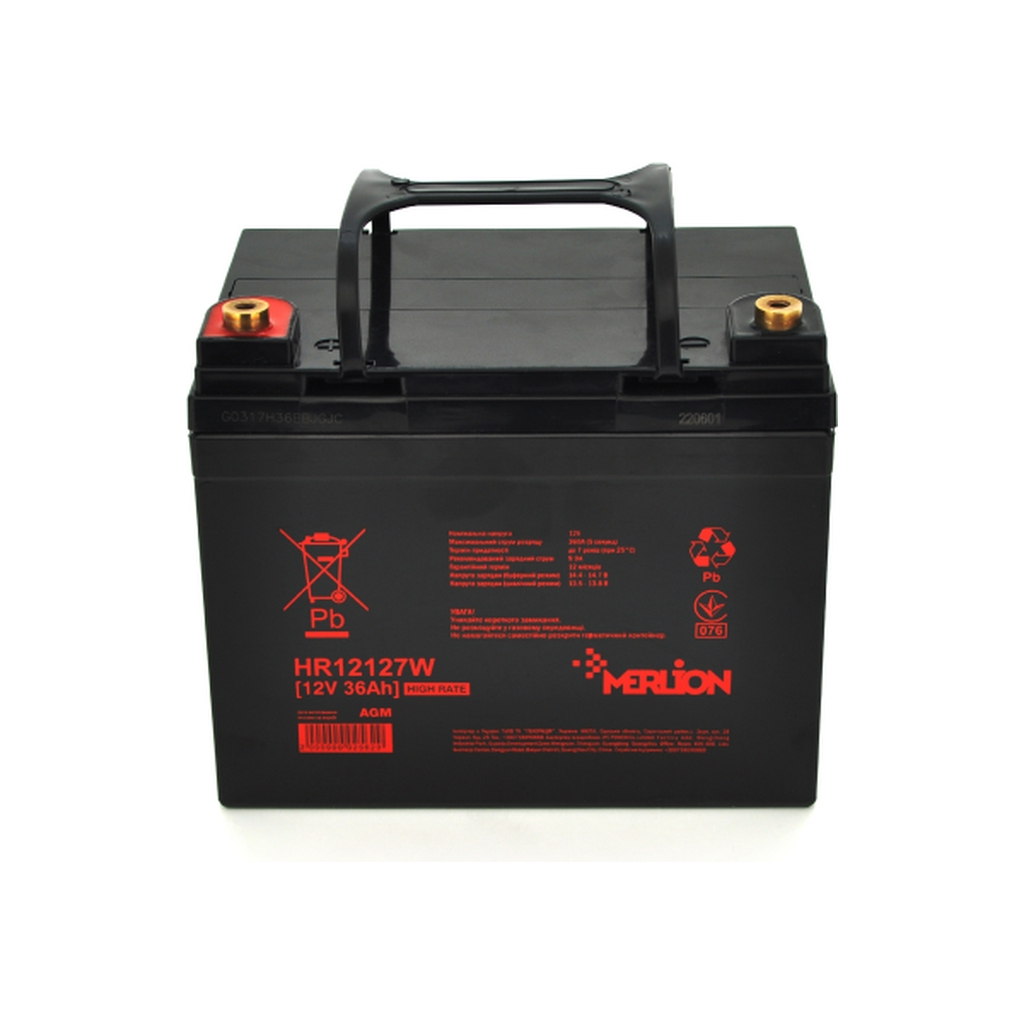 Батарея до ДБЖ Merlion HR12127W, 12V 36Ah (HR12127W) Батарея до ДБЖ Merlion HR12127W, 12V 36Ah (HR12127W)