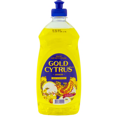 Засіб для ручного миття посуду Gold Cytrus Лимон 500 мл (4820167000240) - фото 1