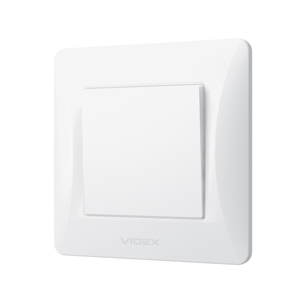 Вимикач Videx BINERA 1кл білий (VF-BNSW1-W) - фото 1