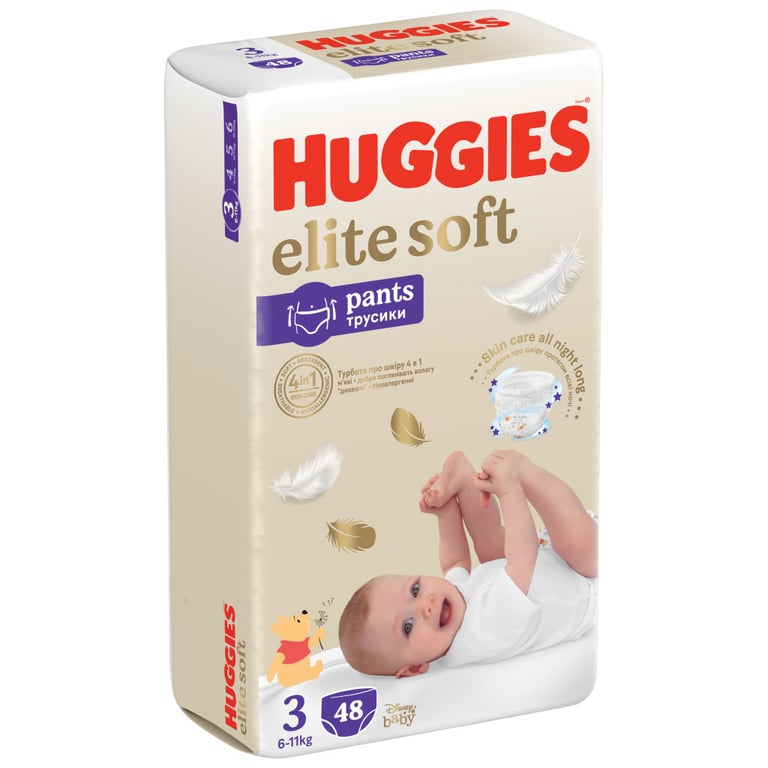 Підгузки Huggies Elite Soft 3 (6-11 кг) Mega 48 шт (5029053549293) - фото 3