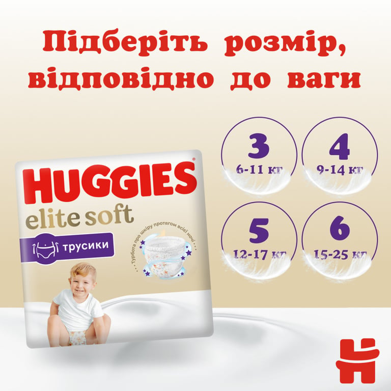 Підгузки Huggies Elite Soft 5 (12-17кг) Mega 34 шт (5029053549354) - фото 12