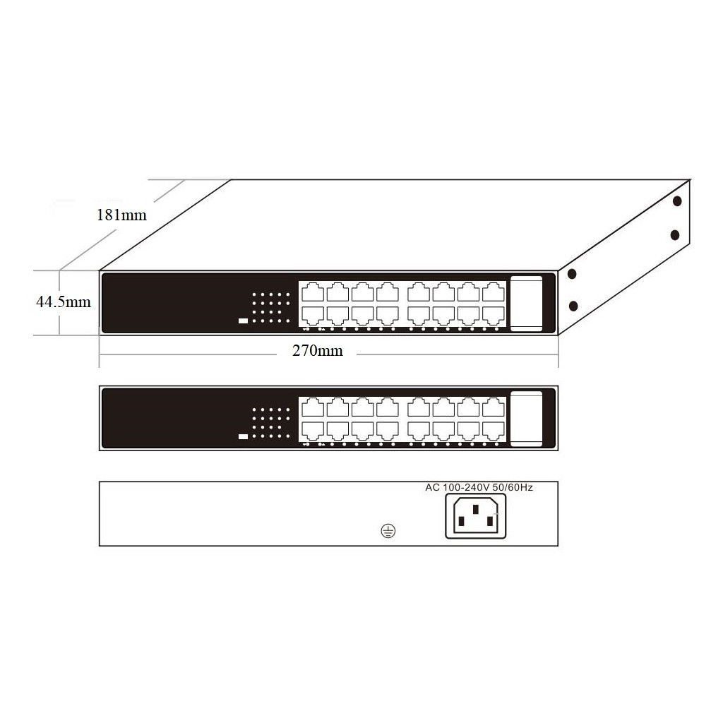 Комутатор мережевий Onv ONV-H1016PLS - фото 5 Комутатор мережевий Onv ONV-H1016PLS - фото 5
