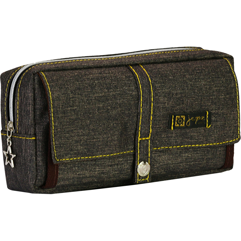 Пенал Cool For School 2 відділення Коричневий (J-2628-brown) - фото 1 Пенал Cool For School 2 відділення Коричневий (J-2628-brown) - фото 1