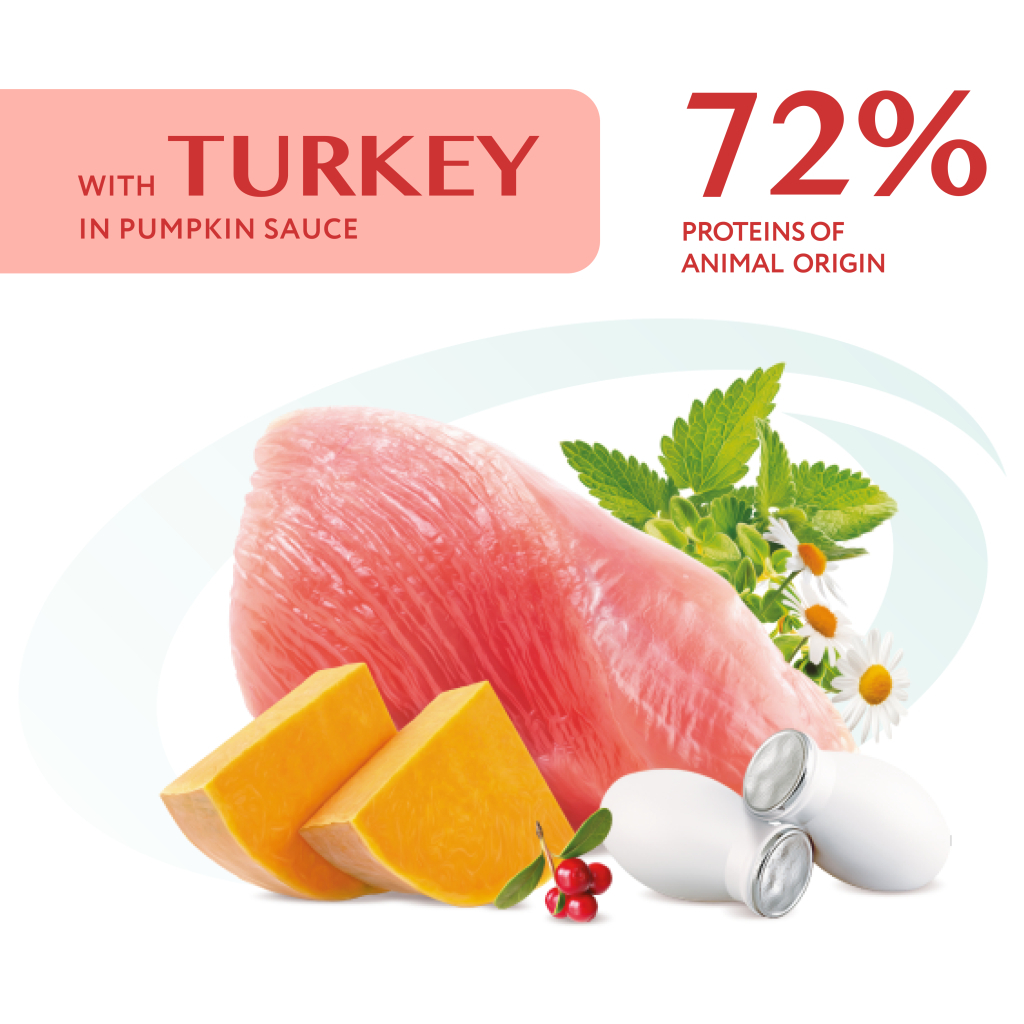 Вологий корм для кішок Optimeal з індичкою в гарбузовому соусі 85 г (4820215365857) - фото 4 Вологий корм для кішок Optimeal з індичкою в гарбузовому соусі 85 г (4820215365857) - фото 4