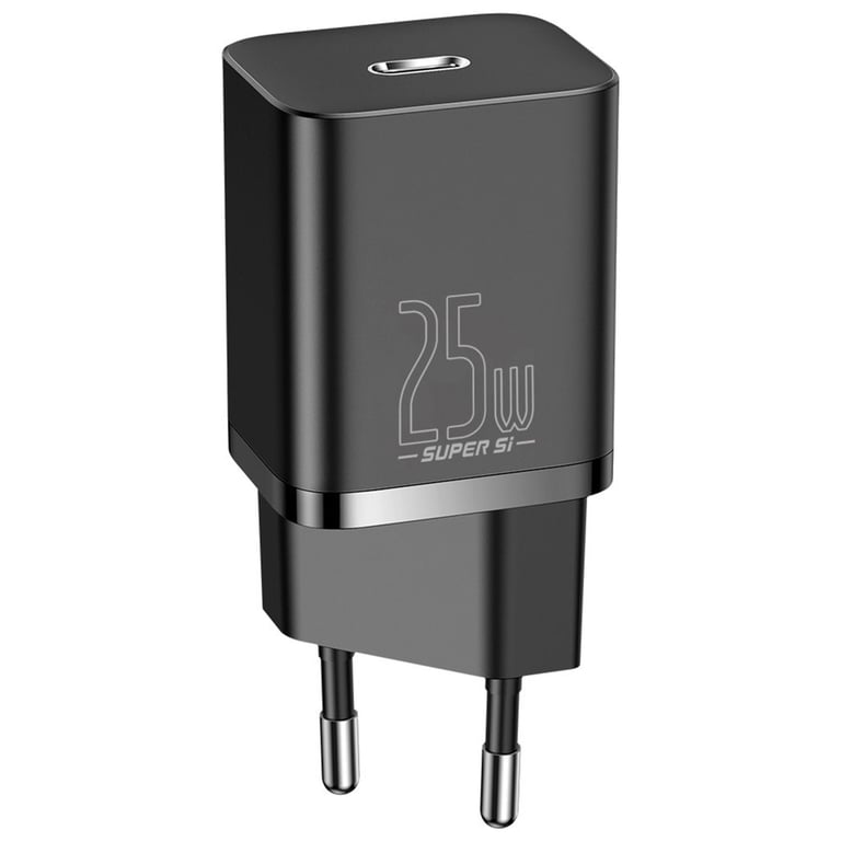 Зарядний пристрій Baseus 1xUSB 25W (USB-C) + Cable Type-C black (TZCCSUP-L01) - фото 1