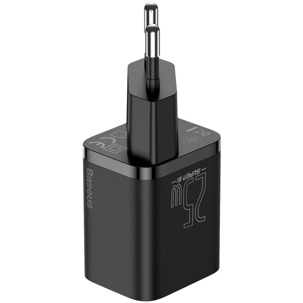 Зарядний пристрій Baseus 1xUSB 25W (USB-C) + Cable Type-C black (TZCCSUP-L01) - фото 3 Зарядний пристрій Baseus 1xUSB 25W (USB-C) + Cable Type-C black (TZCCSUP-L01) - фото 3