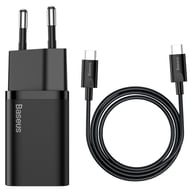 Зарядний пристрій Baseus 1xUSB 25W (USB-C) + Cable Type-C black (TZCCSUP-L01) - фото 7