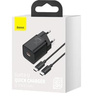 Зарядний пристрій Baseus 1xUSB 25W (USB-C) + Cable Type-C black (TZCCSUP-L01) - фото 8