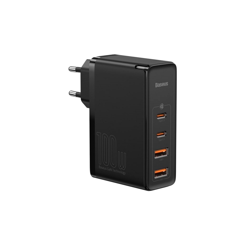 Зарядний пристрій Baseus 2xUSB 100W GaN (2xUSB-C+2xUSB-A) black (CCGAN2P-L01) - фото 1 Зарядний пристрій Baseus 2xUSB 100W GaN (2xUSB-C+2xUSB-A) black (CCGAN2P-L01) - фото 1