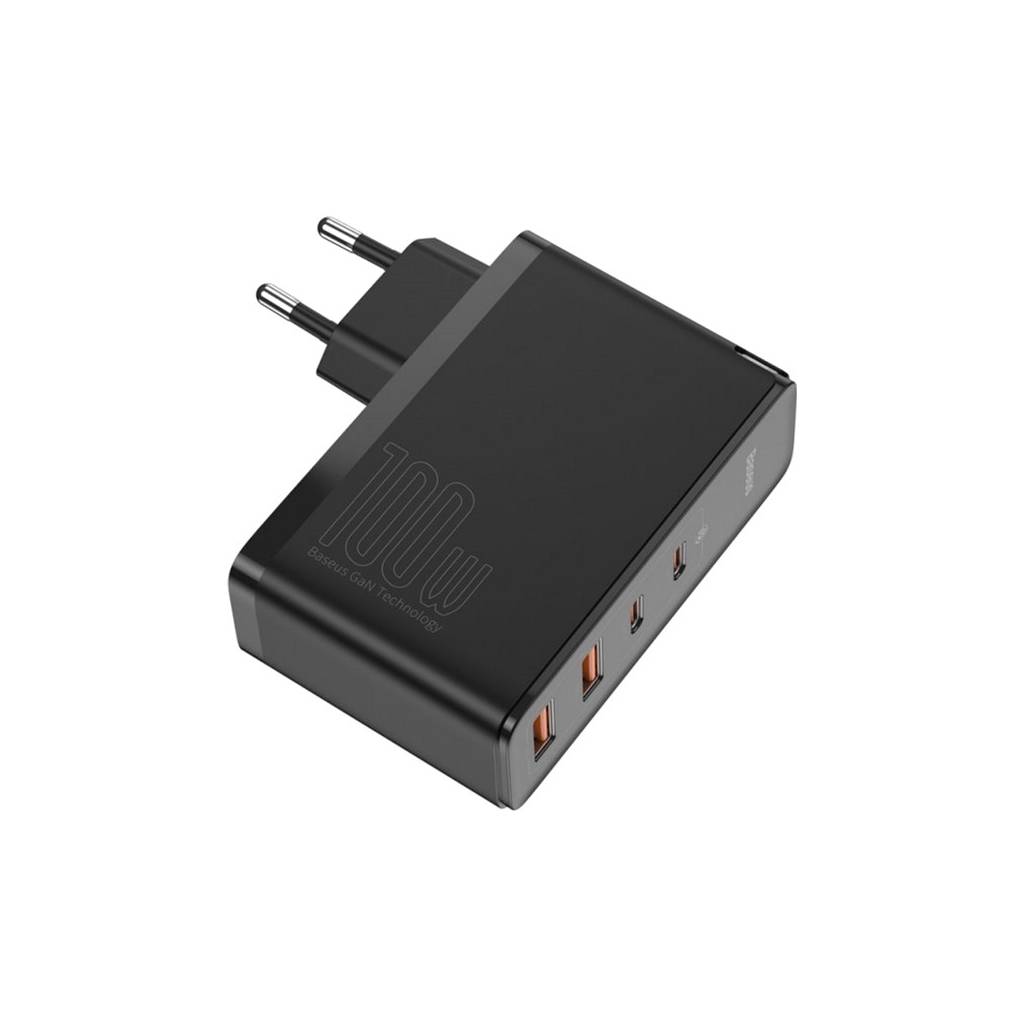 Зарядний пристрій Baseus 2xUSB 100W GaN (2xUSB-C+2xUSB-A) black (CCGAN2P-L01) - фото 5 Зарядний пристрій Baseus 2xUSB 100W GaN (2xUSB-C+2xUSB-A) black (CCGAN2P-L01) - фото 5