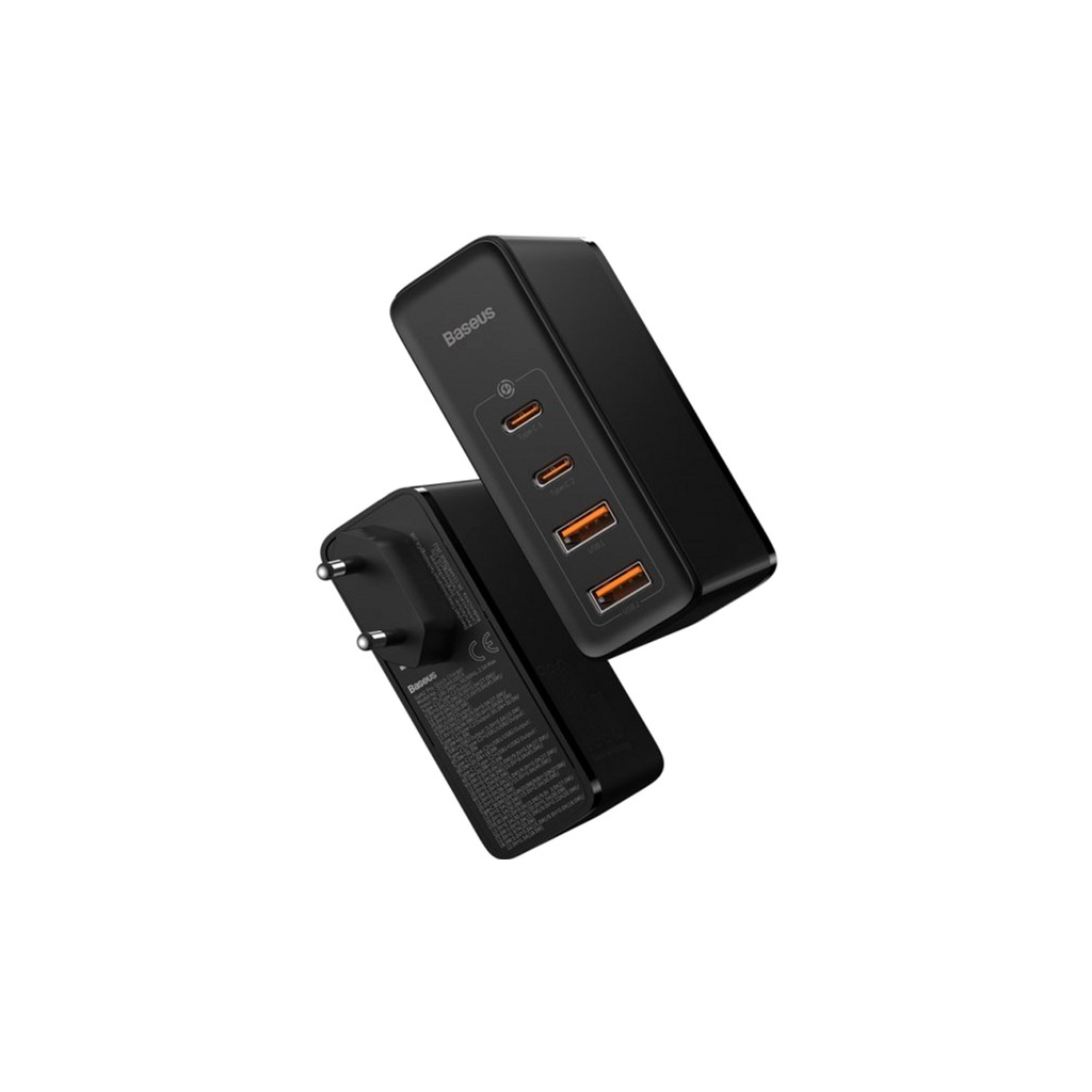 Зарядний пристрій Baseus 2xUSB 100W GaN (2xUSB-C+2xUSB-A) black (CCGAN2P-L01) - фото 6 Зарядний пристрій Baseus 2xUSB 100W GaN (2xUSB-C+2xUSB-A) black (CCGAN2P-L01) - фото 6