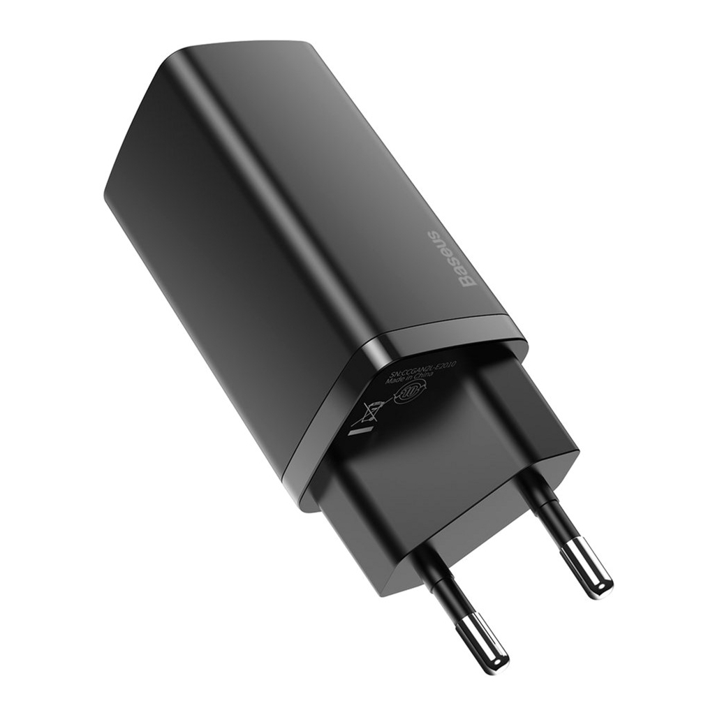 Зарядний пристрій Baseus 2xUSB 65W GaN (USB-C+USB-A) black (CCGAN2L-B01) - фото 3 Зарядний пристрій Baseus 2xUSB 65W GaN (USB-C+USB-A) black (CCGAN2L-B01) - фото 3