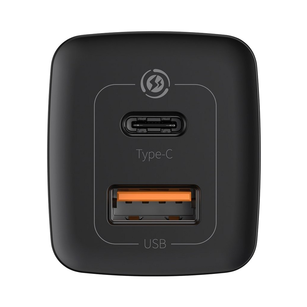 Зарядний пристрій Baseus 2xUSB 65W GaN (USB-C+USB-A) black (CCGAN2L-B01) - фото 4 Зарядний пристрій Baseus 2xUSB 65W GaN (USB-C+USB-A) black (CCGAN2L-B01) - фото 4