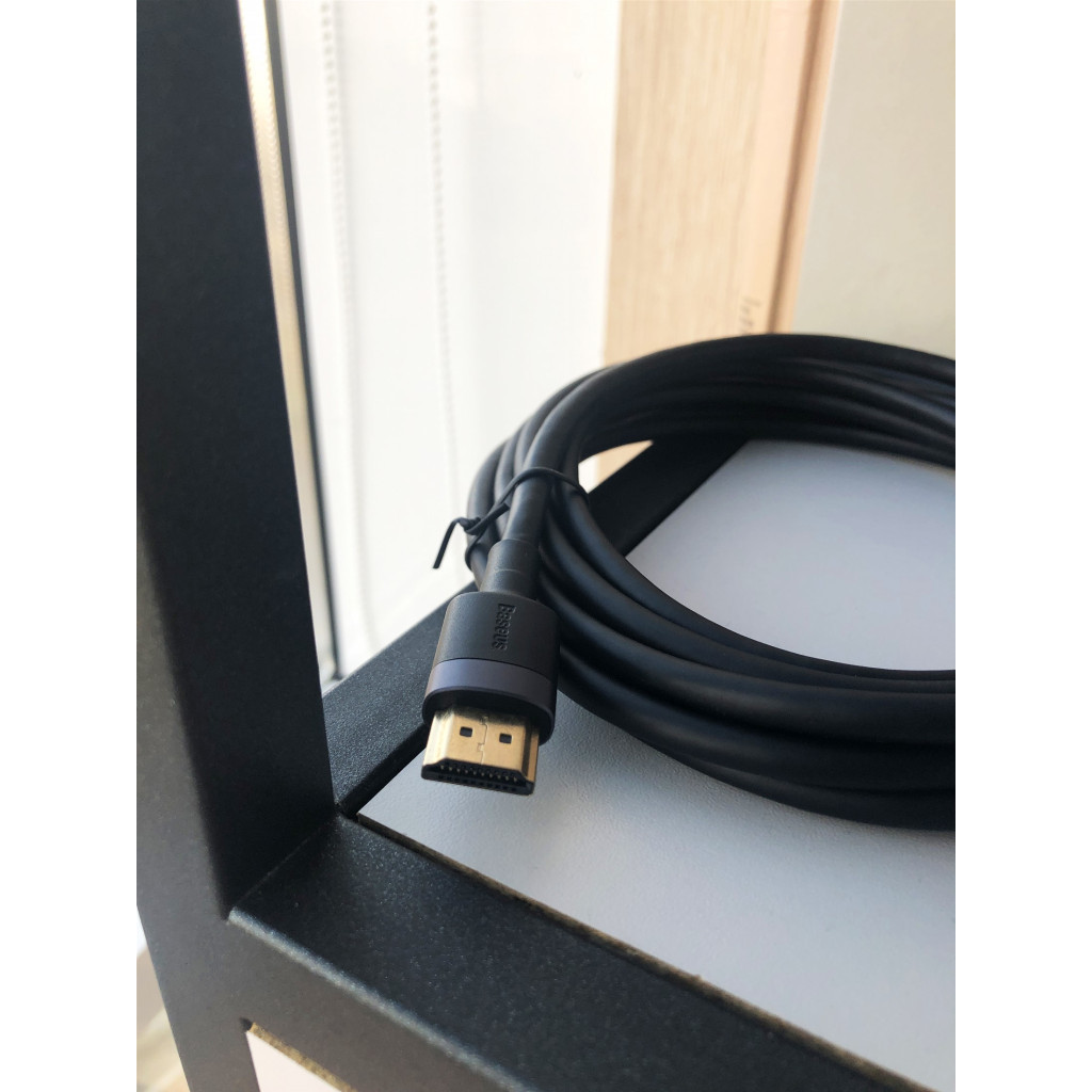 Кабель мультимедійний HDMI M to HDMI M 5.0m V2.0 Baseus (CADKLF-H01) - фото 5 Кабель мультимедійний HDMI M to HDMI M 5.0m V2.0 Baseus (CADKLF-H01) - фото 5