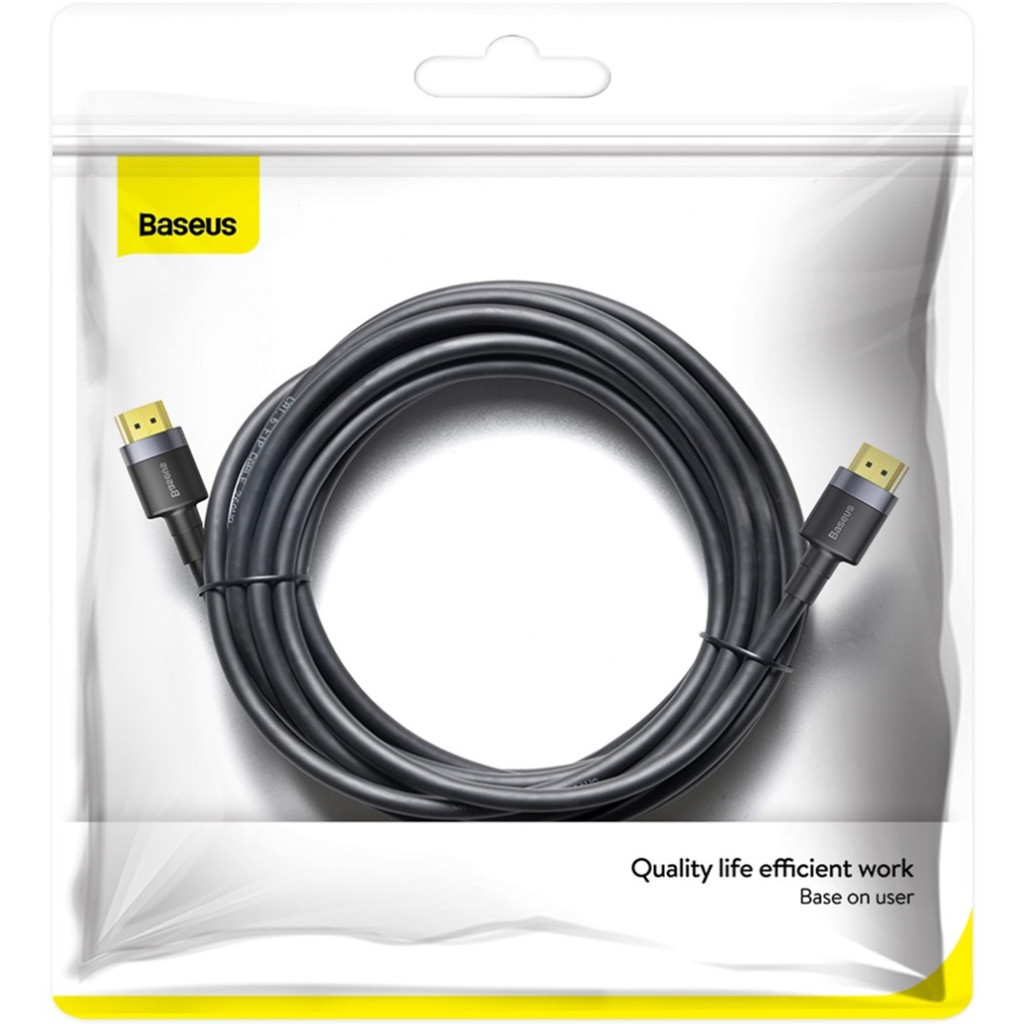 Кабель мультимедійний HDMI M to HDMI M 5.0m V2.0 Baseus (CADKLF-H01) - фото 9 Кабель мультимедійний HDMI M to HDMI M 5.0m V2.0 Baseus (CADKLF-H01) - фото 9