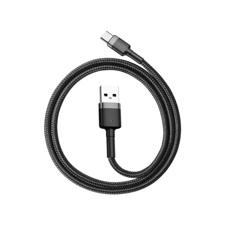 Дата кабель USB 2.0 AM to USB-C 2.0m 2A Gray-Black Baseus (CATKLF-CG1) - фото 1