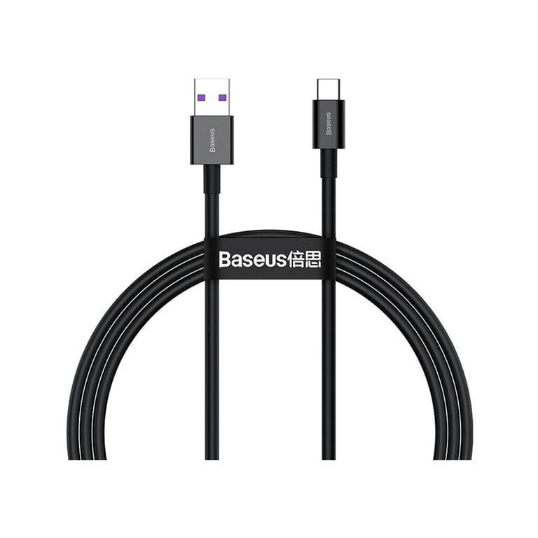 Дата кабель USB 2.0 AM to Type-C 2.0m 3A Black Baseus (CATYS-A01) - фото 1