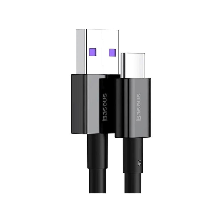 Дата кабель USB 2.0 AM to Type-C 2.0m 3A Black Baseus (CATYS-A01) - фото 3