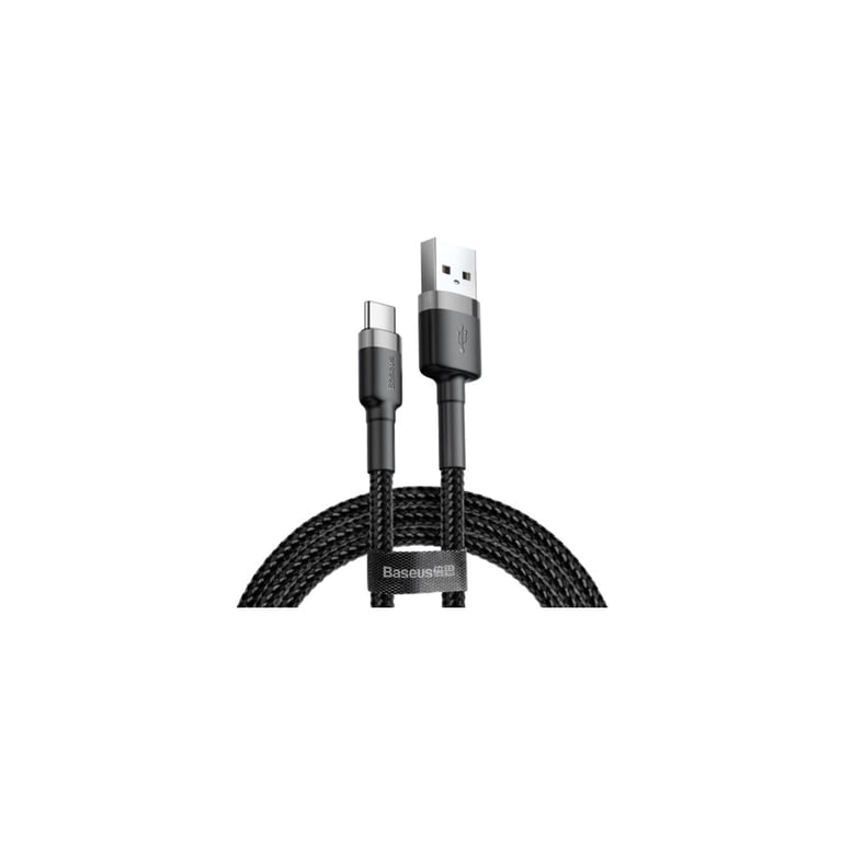 Дата кабель USB 2.0 AM to USB-C 3.0m 2A Gray-Black Baseus (CATKLF-UG1) - фото 1