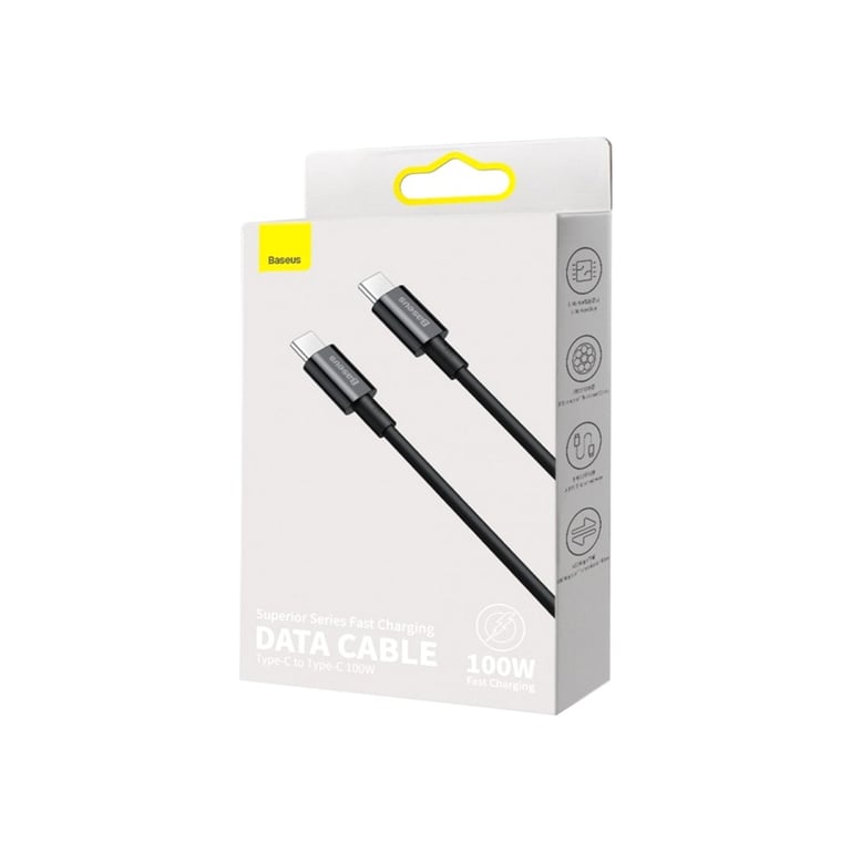 Дата кабель USB-C to USB-C 1.0m 5A Black Baseus (CATYS-B01) - фото 4