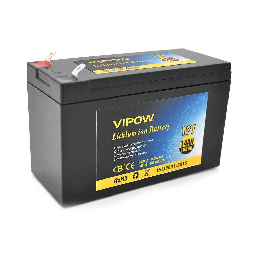 Батарея до ДБЖ Vipow 12V - 14Ah Li-ion (VP-12140LI) - фото 1