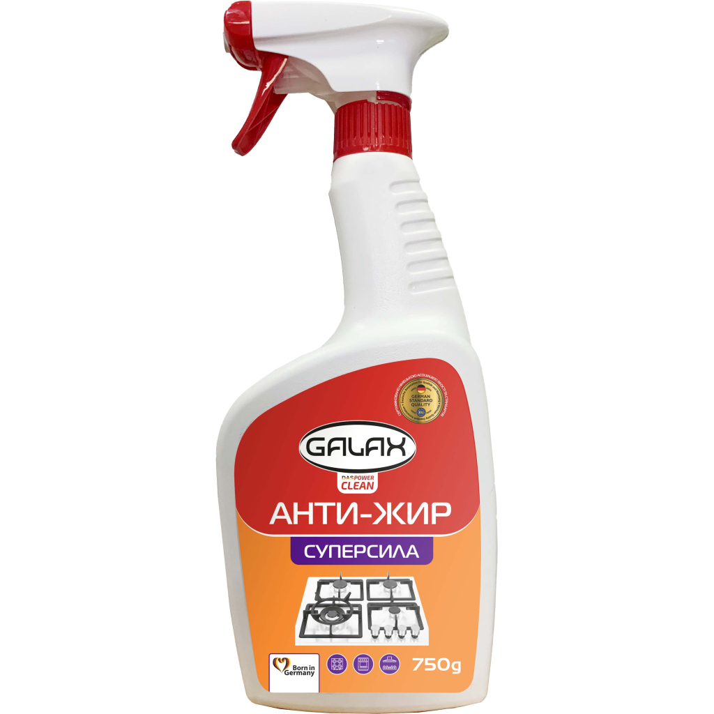 Спрей для чищення кухні Galax das PowerClean Анти-Жир Суперсила 750 г (4260637721990) - головне фото