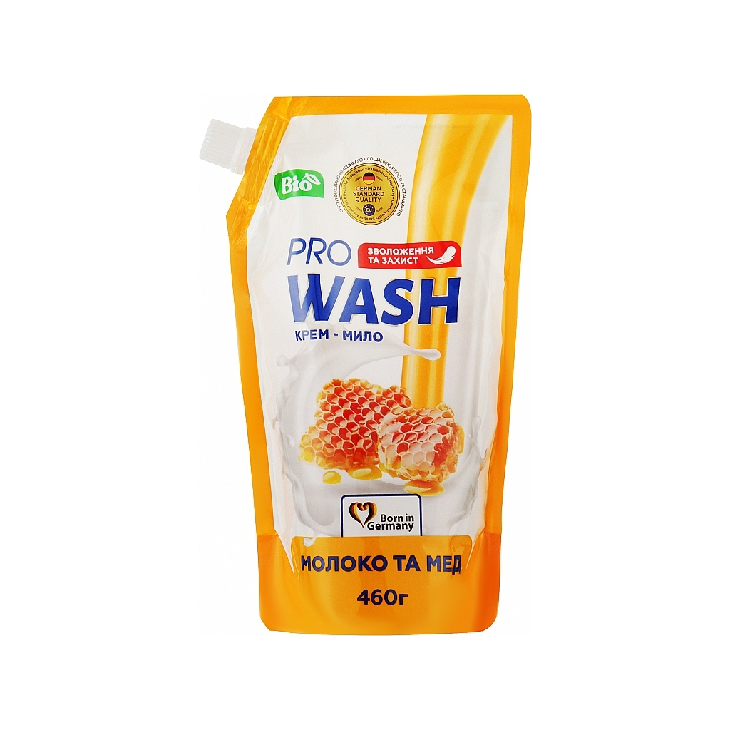 Рідке мило Pro Wash Молоко та мед дой-пак 460 г (4262396140265) Рідке мило Pro Wash Молоко та мед дой-пак 460 г (4262396140265)