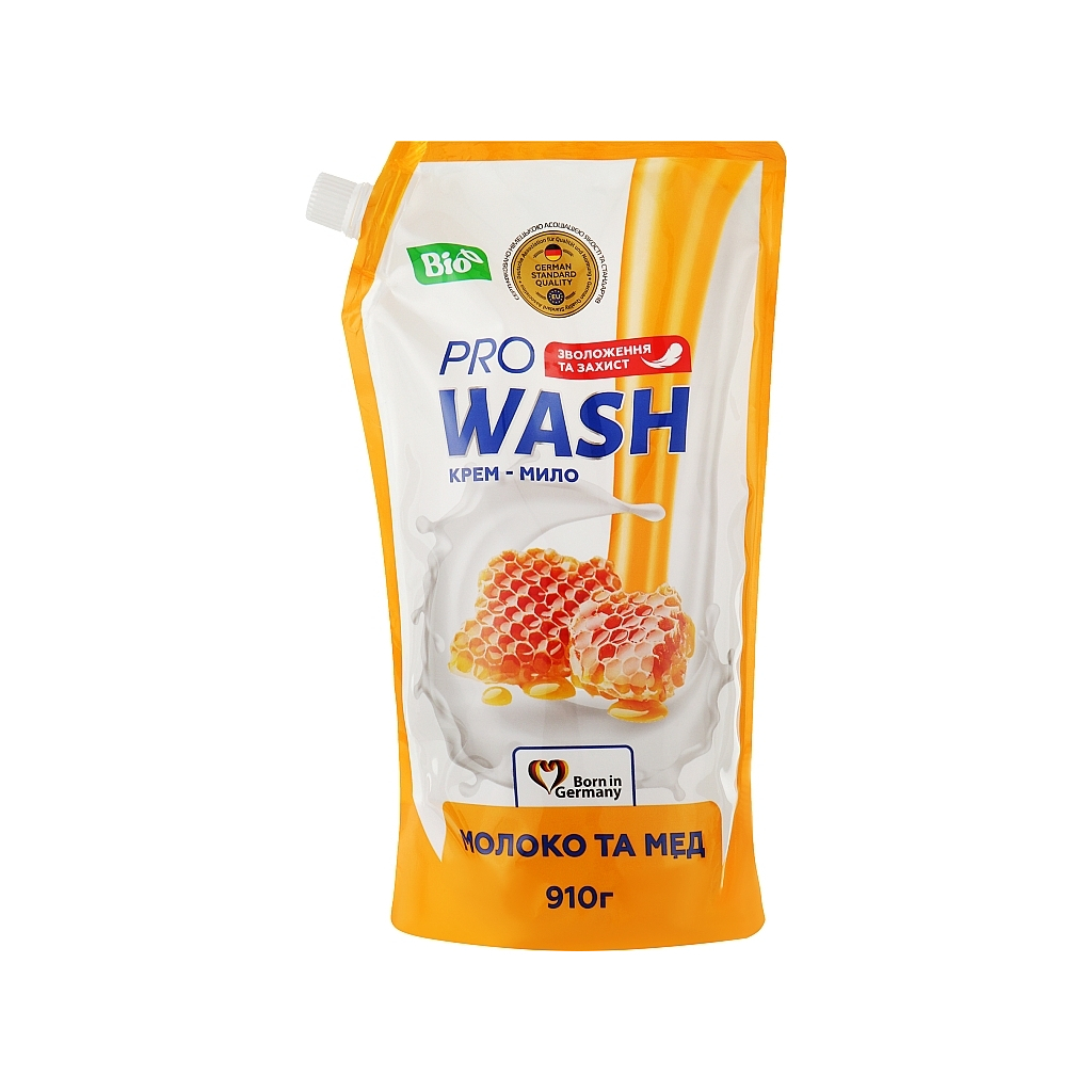 Рідке мило Pro Wash Молоко та мед дой-пак 910 г (4262396140180) Рідке мило Pro Wash Молоко та мед дой-пак 910 г (4262396140180)