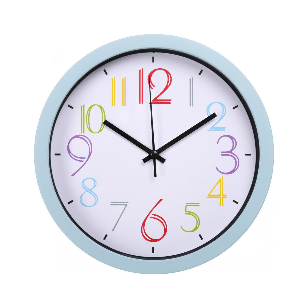 Настінний годинник Optima Rainbow пластиковий, білий (O52095) - фото 1
