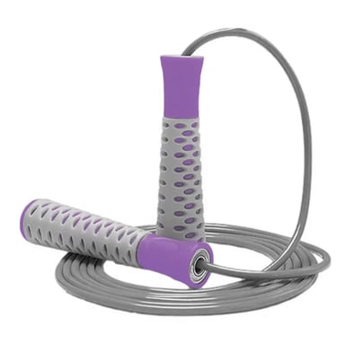 Скакалка PowerPlay 4206 Cіро-фіолетова (PP_4206_Grey/Violet) - фото 1