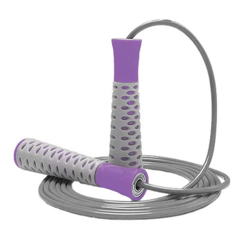 Скакалка PowerPlay 4206 Cіро-фіолетова (PP_4206_Grey/Violet) - фото 1