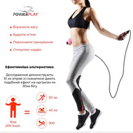 Скакалка PowerPlay 4206 Cіро-фіолетова (PP_4206_Grey/Violet) - фото 6
