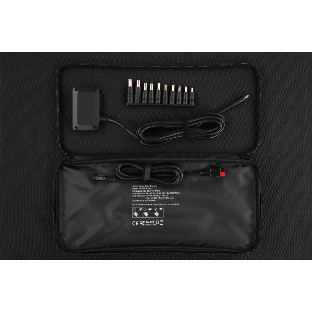 Портативна сонячна панель 2E 100 Вт, 2S, 3M Anderson, QC3.0, 24 Вт+Type-C 45 Вт (2E-PSPLW100) - фото 3 Портативна сонячна панель 2E 100 Вт, 2S, 3M Anderson, QC3.0, 24 Вт+Type-C 45 Вт (2E-PSPLW100) - фото 3