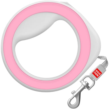 Повідець для собак WAUDOG R-leash світловідбиваюча стрічка XS-M до 40 кг 2.9 м рожевий (81277) - фото 1