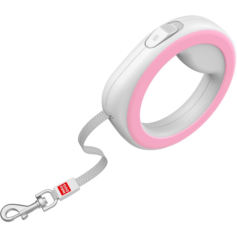 Повідець для собак WAUDOG R-leash світловідбиваюча стрічка XS-M до 40 кг 2.9 м рожевий (81277) - фото 3