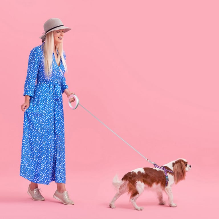 Повідець для собак WAUDOG R-leash світловідбиваюча стрічка XS-M до 40 кг 2.9 м рожевий (81277) - фото 7