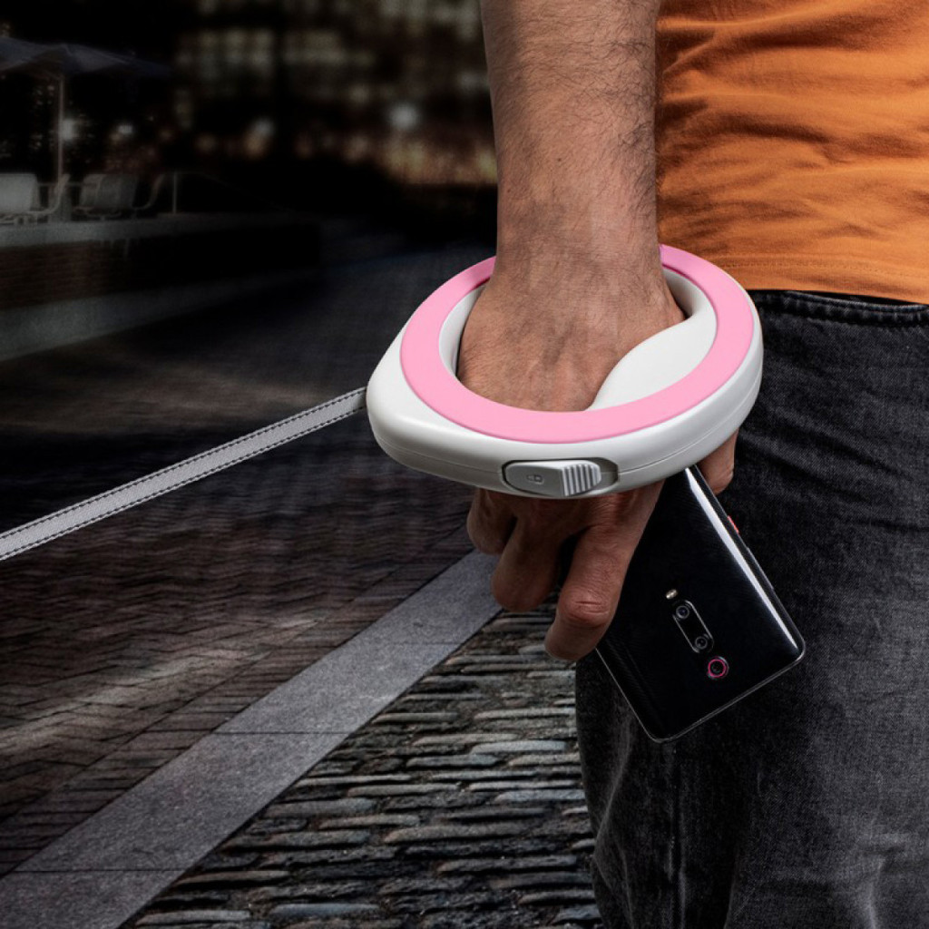 Повідець для собак WAUDOG R-leash світловідбиваюча стрічка XS-M до 40 кг 2.9 м рожевий (81277) - фото 8 Повідець для собак WAUDOG R-leash світловідбиваюча стрічка XS-M до 40 кг 2.9 м рожевий (81277) - фото 8