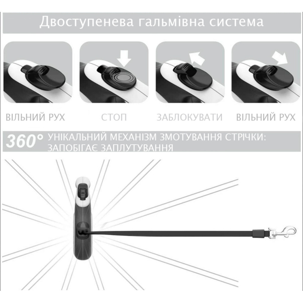 Повідець для собак WAUDOG R-leash ВАУ світловідбиваюча стрічка S 5 м (8124-0087-01) - фото 4 Повідець для собак WAUDOG R-leash ВАУ світловідбиваюча стрічка S 5 м (8124-0087-01) - фото 4