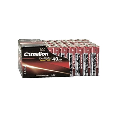 Батарейка Camelion AAA Plus Alkaline LR03 * 40 (LR03-SP40) - фото 1