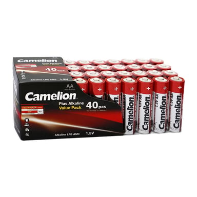 Батарейка Camelion AA Plus Alkaline LR6 * 40 (LR6-SP40) - фото 1