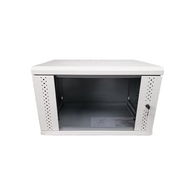 Шафа настінна Eserver 6U, 600х350х370 (Ш*Г*В), скло, сірий (ES-Е635G) - фото 1