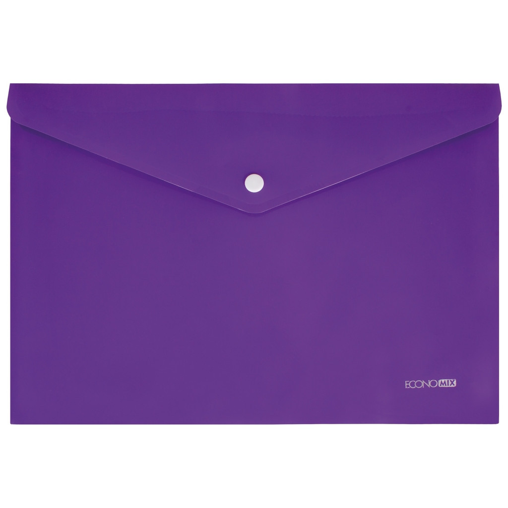 Папка - конверт Economix А4 180 мкм, непрозора, фактура "помаранч", фіолетова (E31305-58) - фото 1